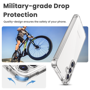 Coque de téléphone transparente antichoc pour Samsung Galaxy S25 S26 Plus Ultra PC+TPU avec protection d'angle airbag - Product Image 5