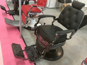 Adjustable Stainless Steel Large Base Reclining <b>Therapy</b> <b>Chair</b> Synthetic Leather Seat Traditional Design 1 Year Barber Shops - Product Image 3
