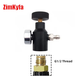 Adaptador de llenado universal Zimakyfa HPA para marcadores, manguera remota de alta presión, línea UFA para tanque de CO2, con interruptor de encendido/apagado ASA G1/2 para herramientas neumáticas OEM - Product Image 2