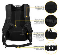 Sac à dos de moto, sac à dos tactique pour la conduite pour hommes, 28L, skateboard, randonnée, sac à dos pour casque