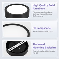 Couverture de cadre de boîtier ultra-mince panneau de plafond lumière salon rond monté en surface Led Home Downlight avec fonction de mémoire