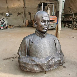 Escultura de Busto Humano en Fibra de Vidrio, Retrato Hecho a Mano, para Montar en el Suelo al Aire Libre - Product Image 4