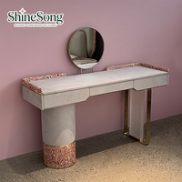 Table de maquillage de luxe haut de gamme pour chambre à coucher moderne, villa ou appartement