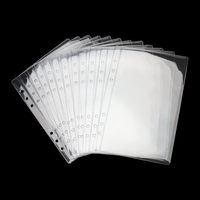 Pochettes pour classeurs A5/A6/A7 pochettes transparentes en PVC 6 trous sans fermeture à glissière enveloppes budgétaires ouvertes sur le côté pour classeurs de documents