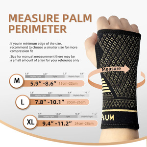 Aritaum – manchon de compression en cuivre pour le poignet, protection respirante de la paume pour le sport en plein air, pour adultes - Product Image 4