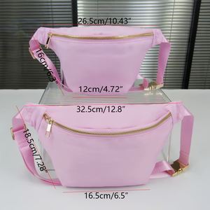 Couleur bonbon imperméable noir sac banane bandoulière poitrine sac banane sport adolescent enfants Nylon ceinture sac femmes Fanny Packs taille sacs - Product Image 5