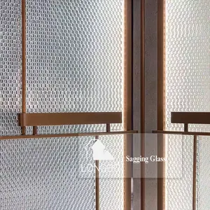 Decoración artística de pared de vidrio termofusible, diseño personalizado con estampado texturizado para encimera de cristal