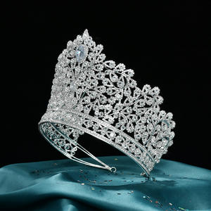 Couronne de diadème de concours de beauté 2024, reine de beauté, diamant de luxe, strass, zircon, pierre, Miss Univers, <span class=keywords><strong>monde</strong></span>, pour fille, femme, mariage - Product Image 2