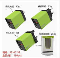 Charger Dinding Cepat 80W GaN 3 in 1 Grosir dengan Kabel Tipe C Retraktil 80cm, Colokan EU UK US untuk Laptop, Ponsel, Tablet