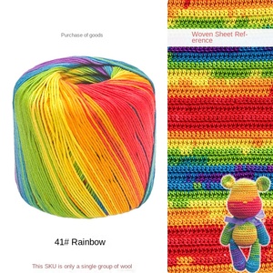 Filato di Cotone Pettinato Segmentato Lavorato a Mano all'Uncinetto Hengya, Vendita all'Ingrosso di Fabbrica, Pizzo Suess e Gomitoli di Lana Tinta - Product Image 6