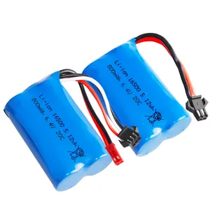 Model Mobil Helikopter RC Li-ion 6.4V 800MAh 16500 Pabrik Paket Mainan Baterai Lithium Besi Fosfat untuk Mobil