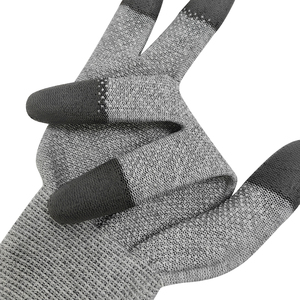 Guantes de Poliéster Grises Antiestáticos con Puntos de PVC en la Palma, Accesorios de EPP, en Oferta - Product Image 4