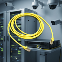 Cable de Red RJ45 Blindado Cat5e SFTP al por Mayor, 24AWG/26AWG, Cobre Trenzado, Longitud y Color Personalizados, OEM ODM