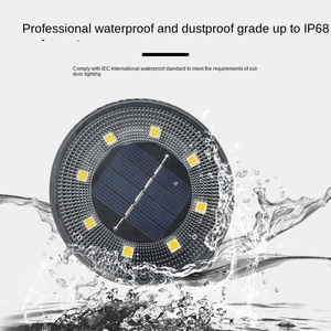 Lampe solaire étanche au sol, décoration souterraine, patio paysager, pour pelouse, cour, chemin, jardin, LED - Product Image 5