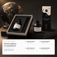 Diffuseur de parfum d'ambiance de luxe 100 ml en verre noir mat, sans flamme, pour hôtel et décoration intérieure, longue durée, vente en gros OEM