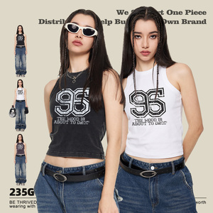 Nuevo Chaleco de Verano 2024 con Estampado Digital Desgastado para Mujer, Estilo Urbano y Sensual, Top sin Mangas - Product Image 1