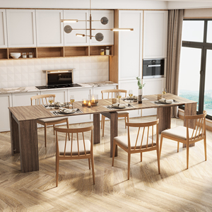 <span class=keywords><strong>Table</strong></span> <span class=keywords><strong>console</strong></span> multifonctionnelle extensible en bois moderne et portable pour salle <span class=keywords><strong>à</strong></span> <span class=keywords><strong>manger</strong></span>, hôtel, atelier - Product Image 2