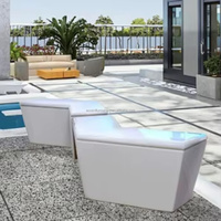 Banc de jardin en FRP en forme de V avec pot de fleurs, mobilier d'extérieur confortable pour parc et jardin, siège d'attente