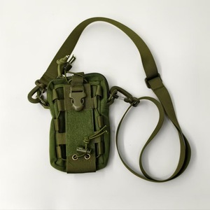 <b>Molle</b> Mini Crossbody Phone <b>Bag</b> Khaki Adjustable Strap Outdoor Cycling Use - Product Image 2