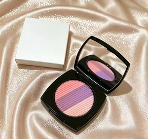 Palette de maquillage portable 3-en-1 : blush, highlighter et contour, fini mat, blanc éclatant - Product Image 5