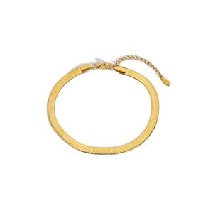 2024 Bracelet <span class=keywords><strong>de</strong></span> <span class=keywords><strong>cheville</strong></span> en acier inoxydable <span class=keywords><strong>de</strong></span> haute qualité plaqué <span class=keywords><strong>or</strong></span> 18 carats chaîne en os <span class=keywords><strong>de</strong></span> serpent chaîne sans ternir chaîne à chevrons - Product Image 5