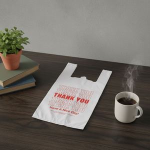 Manufacturer Plastic Shopping Bag T-<b>shirt</b> Handle Plastic Shopping Bag Carry Black Plastic Vest Bag - Product Image 3
