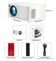 Mini projecteur portable pour salle de classe, Android 13, 720P LED HD WIFI + Bluetooth 5.0, haut-parleur intégré, 150 lumens, pour téléphone