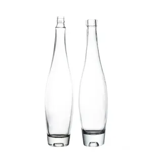 Marca KDG, logotipo personalizado, botella vacía transparente, botella de vino, botella de licor de cristal, 520ml para champán, whisky, licor de vodka