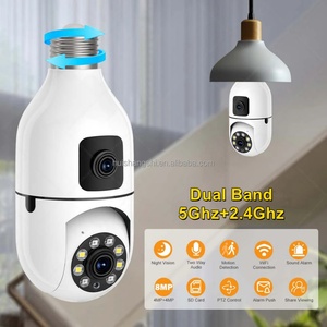 Bulb 5G 4k 8MP Dual Lens Screen CCTV WiFi Surveillance Cameras Indoor Baby Monitor 360° E27 Light Bulb <b>Security</b> <b>Camera</b> <b>Wireless</b> - Product Image 2