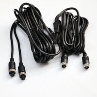 Personnalisé GX12 4 Pin Aviation 2 femelle à 2 mâle prise câble caméra vidéo Audio câble d'extension pour DEUX VÉHICULE CCTV caméra DVR
