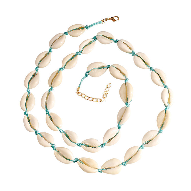 Trendz Naturel Initial Longue Coquille Ronde Enfants Pendentif Collier Pour Enfants