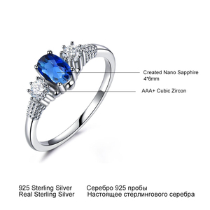 Ювелирное кольцо из драгоценных камней, 925 стерлингового серебра - Product Image 5