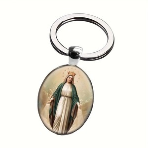 Llavero de Aleación Virgen con Diseño Vintage, Estilo Religioso, para Hombre, Regalo de Aniversario, Venta al por Mayor - Product Image 4