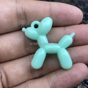 Mignon couleur unie ballon chiens forme pendentif perles acryliques <span class=keywords><strong>pour</strong></span> la fabrication de bijoux téléphone chaîne charme accessoires en gros - Product Image 2