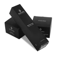 2024 boîte de papier cosmétique pliante personnalisée boîte d'emballage de brillant à lèvres pour brillant à lèvres liquide avec Logo papier de carte d'or avec en relief