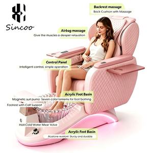 Luxury Nail Salon airbag Massage Pedicure Chair Fiberglass Base with <b>Lighting</b> Electric Washing Foot <b>Bath</b> Spa Pedicure Chairs - Product Image 3