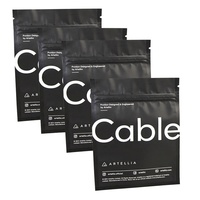 Sac d'emballage en poly auto-adhésif en plastique imprimé numérique Sac de rangement pour accessoires d'écouteurs Sac à fermeture éclair pour câbles de date USB