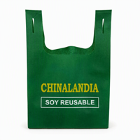 Sac de courses pliable en non-tissé, personnalisé avec impression, écologique, recyclé, réutilisable, avec poignées, prix usine de gros promotionnel