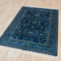 Tapis artisanal YILONG 122x183cm, tapisserie en soie nouée à la main
