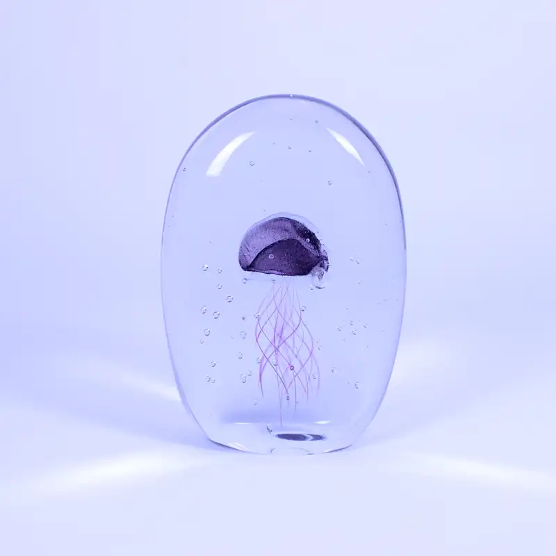 Hot selling blank glass jellyfish paperweight
