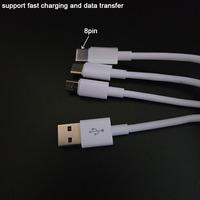 Câbles USB 3-en-1 de 1,2 mètre, trois fonctions en un, charge simultanée de plusieurs appareils