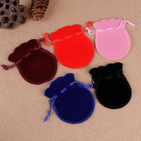 Pochette en velours à cordon de serrage en forme de gourde, petite, simple face, pour bijoux, anti-poussière, vente en gros d'usine