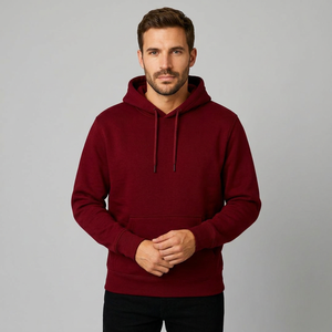 Sudadera con capucha premium para hombre, con cremallera, corte regular, 100% algodón, invierno, con cuentas, ecológica, estilo urbano, al por mayor - Product Image 1