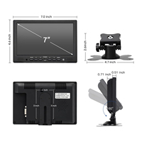 Monitor kecil HD VGA AV Monitor kecil 7 inci Monitor kecil 1024x600 Tft Monitor Mini