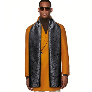 Écharpe de <span class=keywords><strong>luxe</strong></span> pour hommes, jacquard, motif cachemire/floral, longue écharpe noire, châle d'automne et d'hiver, idéal pour offrir en cadeau - Product Image 5