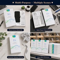 Boîte d'emballage rigide personnalisée en papier couché avec impression UV du logo et insert multi-fentes moulé pour étuis de téléphone portable