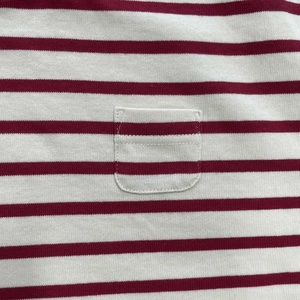 TS4154 T-Shirt a <span class=keywords><strong>Righe</strong></span> 100% Cotone di Alta Qualità Personalizzata Casual Ecologica Rossa <span class=keywords><strong>e</strong></span> Bianca a Manica Corta per Uomo - Product Image 3