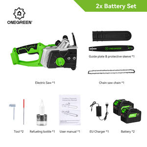 Mini scie à chaîne rechargeable alimentée par batterie Petite tronçonneuse portable pour couper le bois Double batterie 6 pouces ABS 8000W - Product Image 6