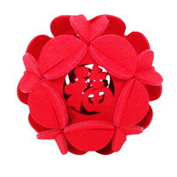 Lanternes en feutre creuses pour le Nouvel An, le Festival du Printemps, les mariages et les célébrations, décorations rouges chinoises, acceptation de la personnalisation