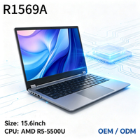 Zakelijke Studentenlaptop 360-graden Flip Touchscreen 15,6-inch Full HD Scherm Engels Toetsenbord AMD Ryzen 5 Windows 11 Optioneel
